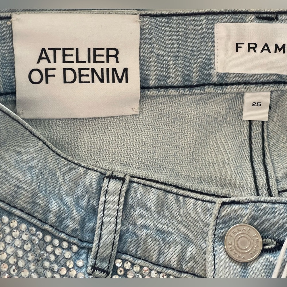 FRAME Le Jane Crystal Embellished Jeans | Size 25 | NWT l Poshmark - Picture 10 of 14